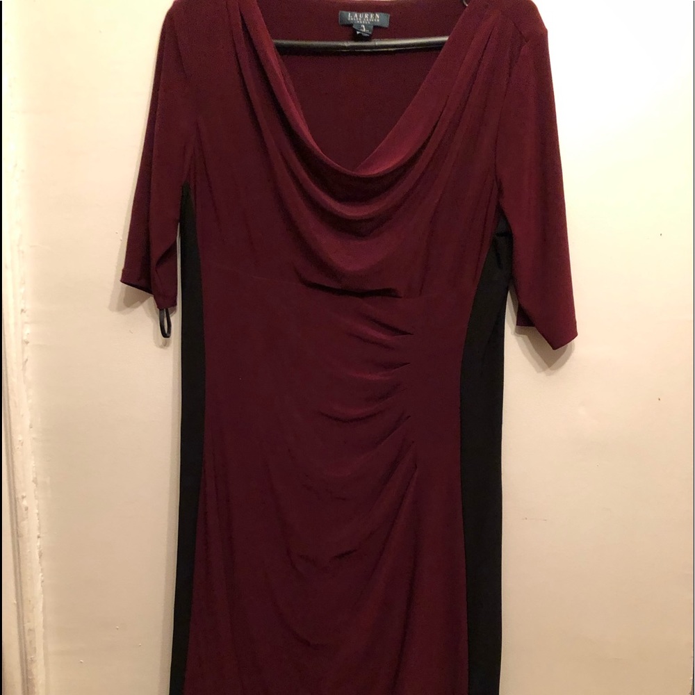 Ralph Lauren cowl neck 2 Color dress